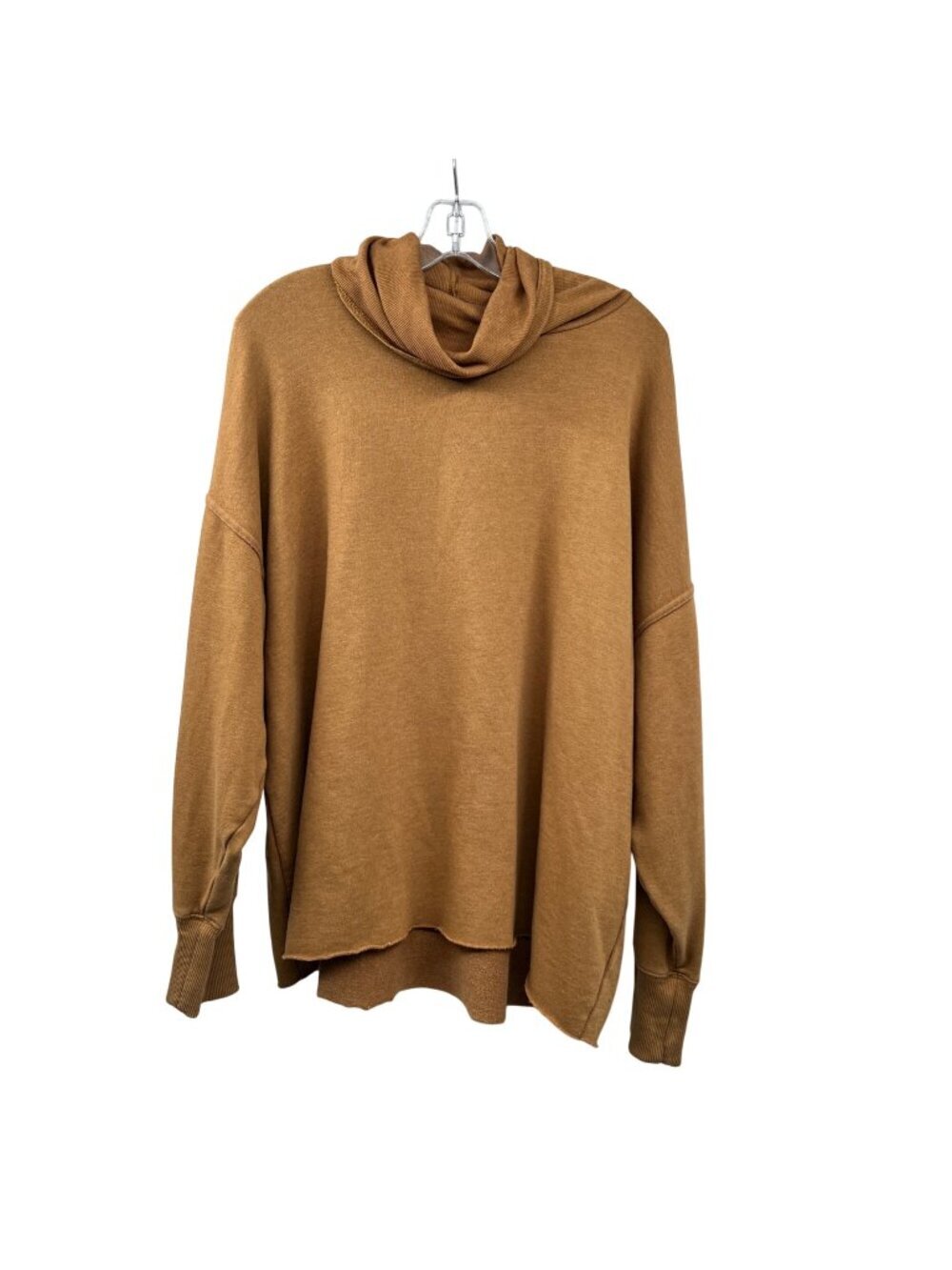Aerie Womens Cowl Neck Sweatshirt Long Sleeve Camel Size XL